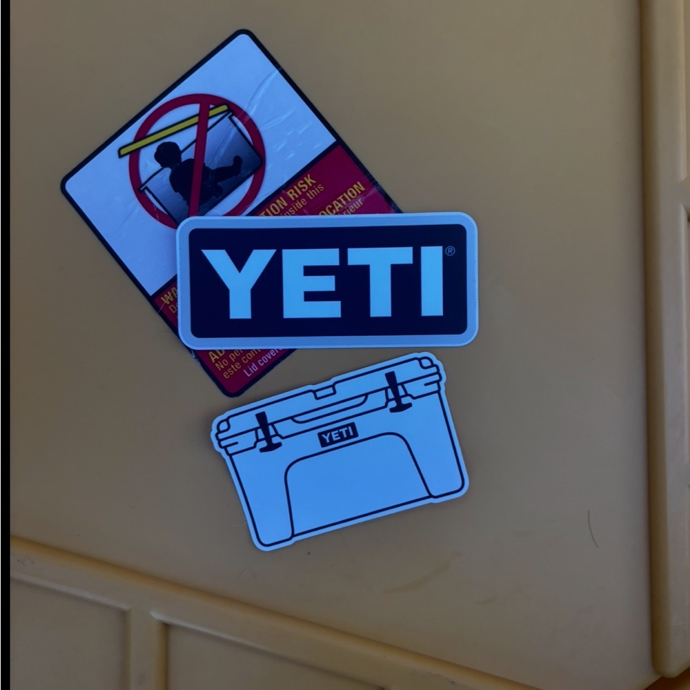 YETI Blue and White Sticker Set